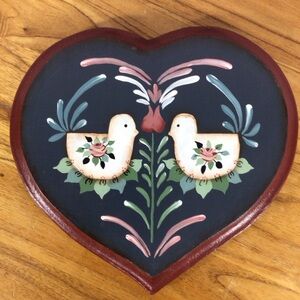Hand Painted Wooden Heart
